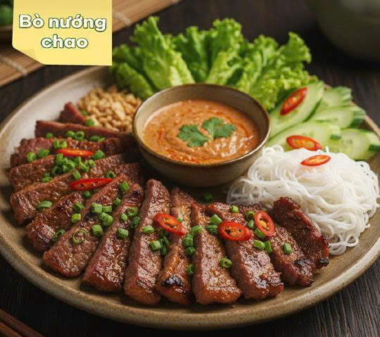 BÒ NƯỚNG CHAO